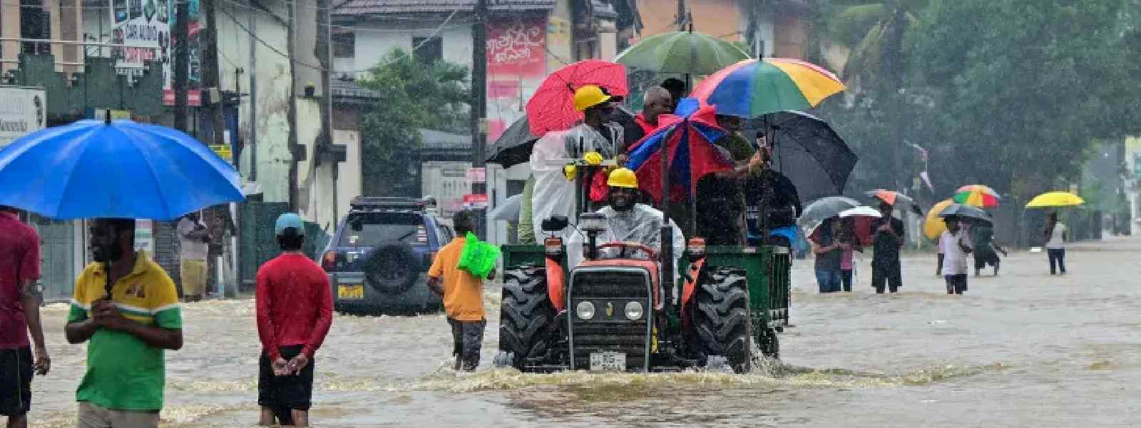 අධික වර්ෂාවත් සමග පුද්ගලයින් 2865 දෙනෙකු පීඩාවට